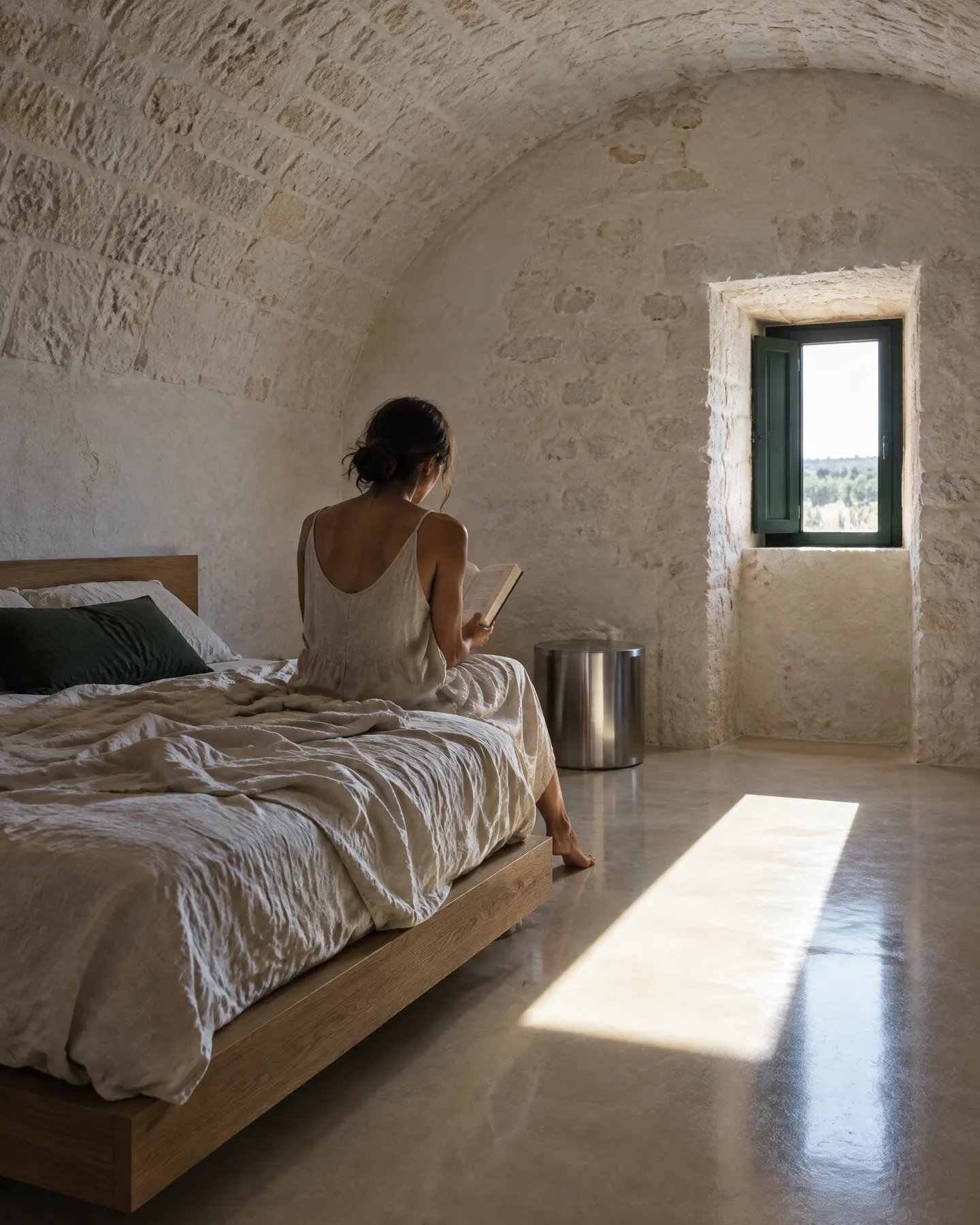 Stone Room, woman reading