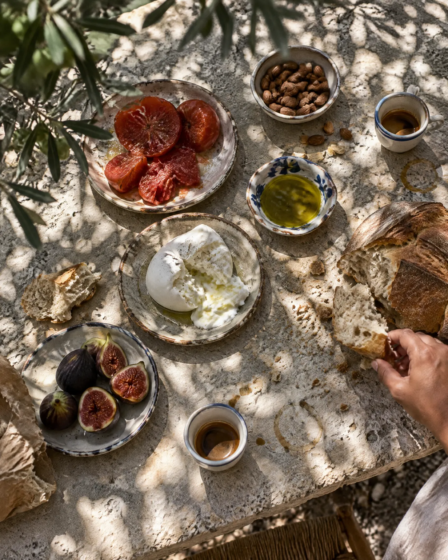 Breakfast table from above