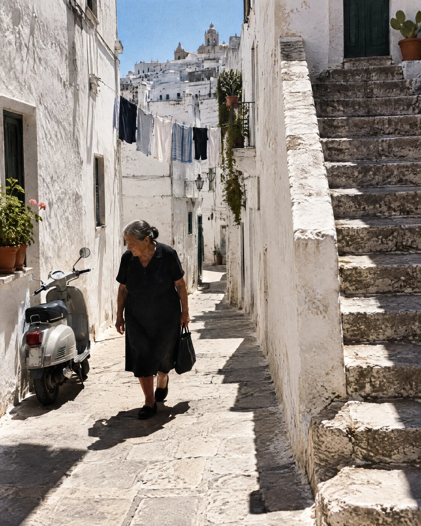 Ostuni street at noon