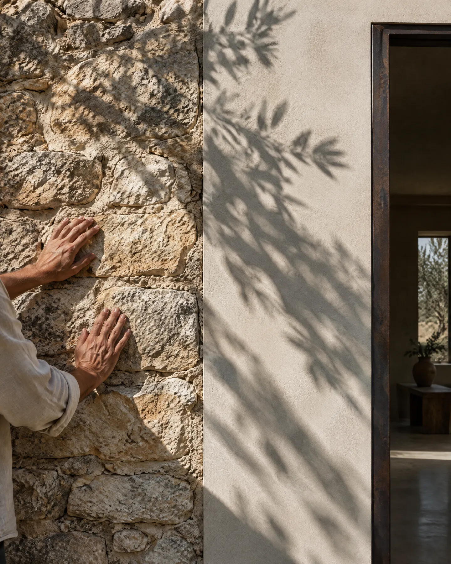 Old stone meets new plaster